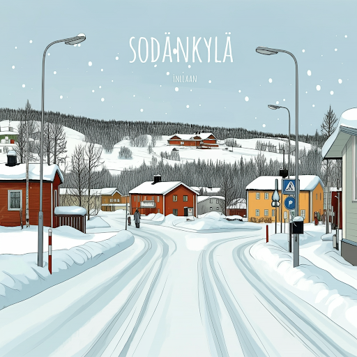 Sodankyläの雪景色