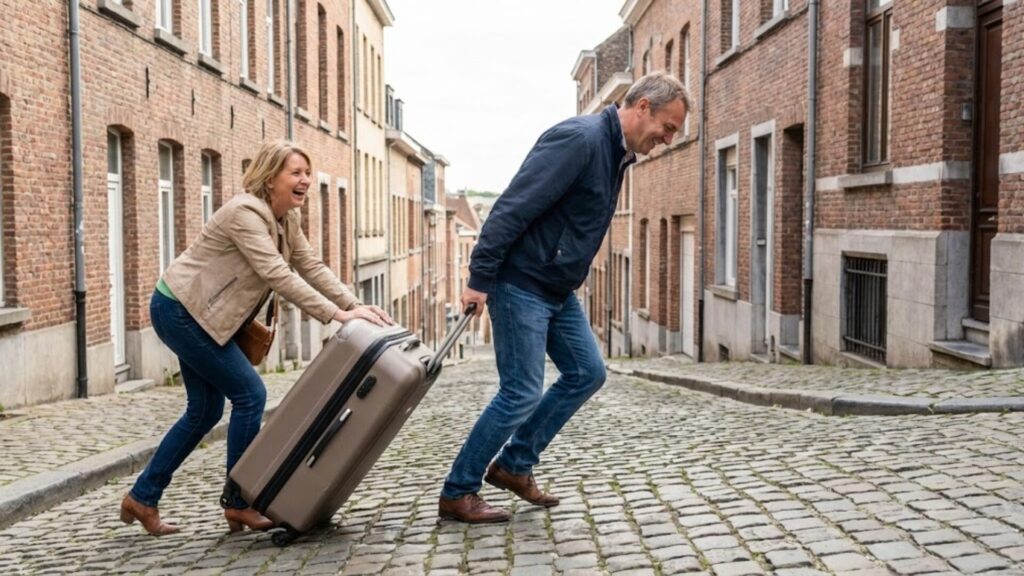 ② 「石畳」と「坂道」はスーツケースの天敵