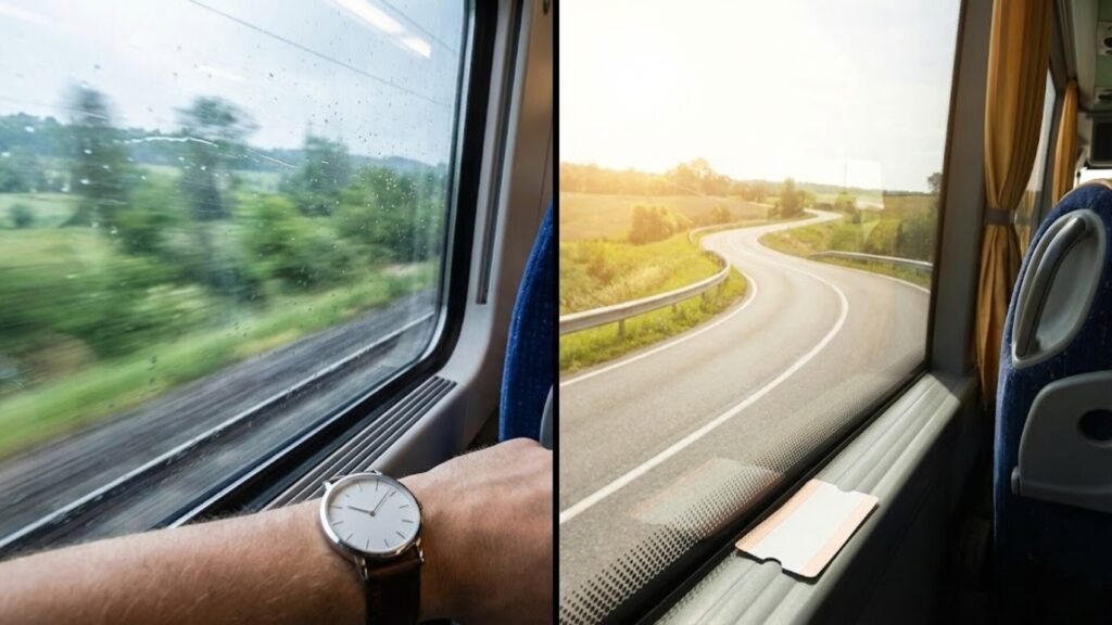 都市間の鉄道やバス移動の所要時間