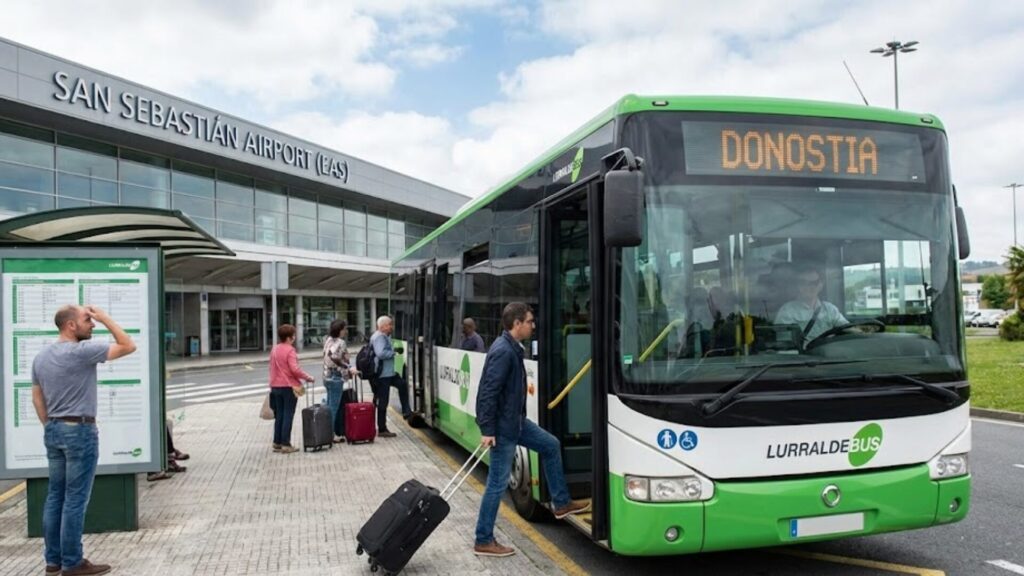 サンセバスチャン空港から市内へのバス路線